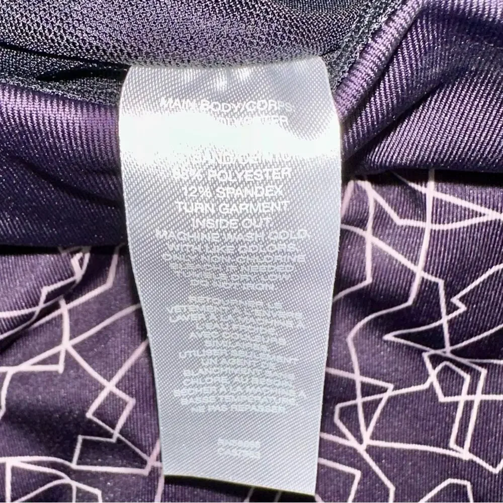 Z by Zella Purple Geometric Pattern Cropped Leggings Size XL